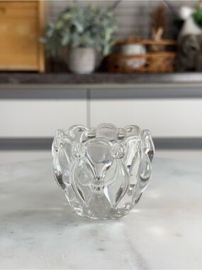 Clear Art Glass Decorative Tealight Candle Holder Votive #1